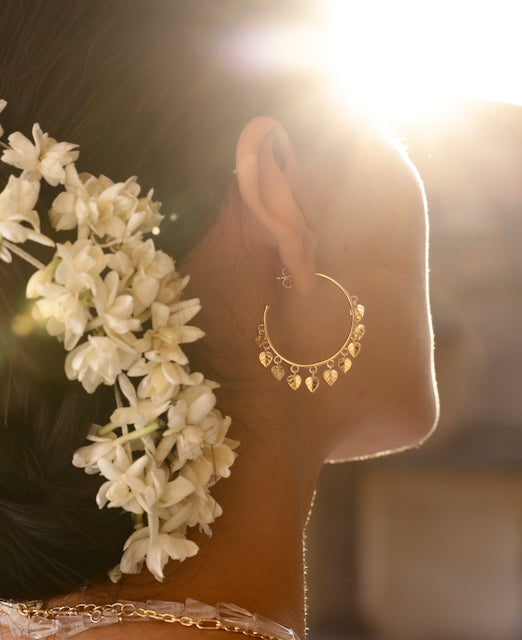 Peepal Leaf Hoops