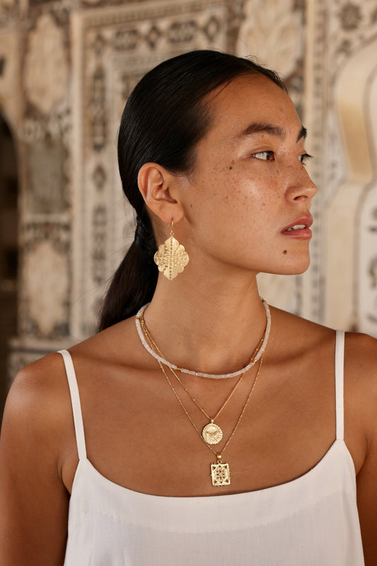 Granulated Ashram Window Earrings - Limited Edition