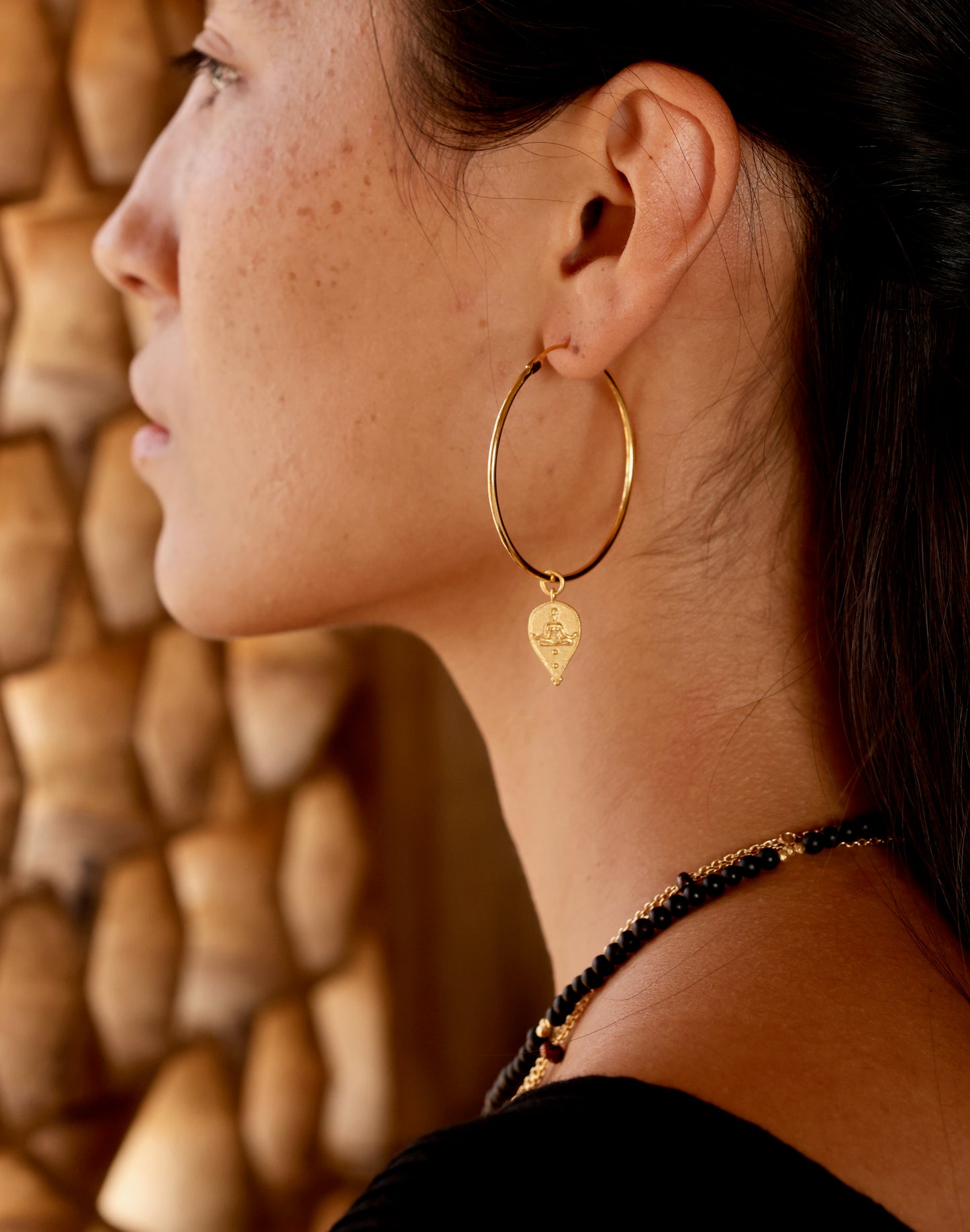 Multi Charm Hoop Earrings