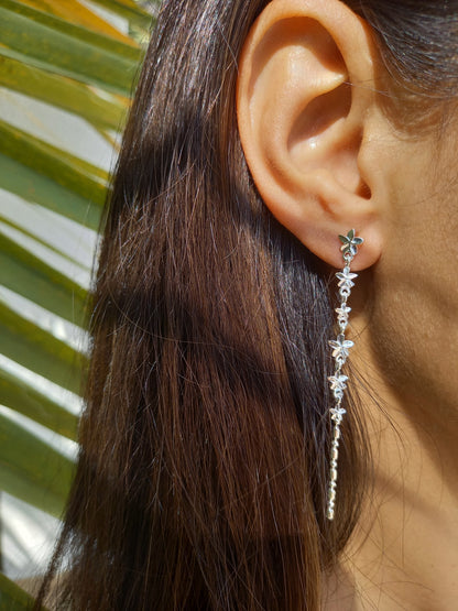 Monsoon Flowers & Rain Earrings