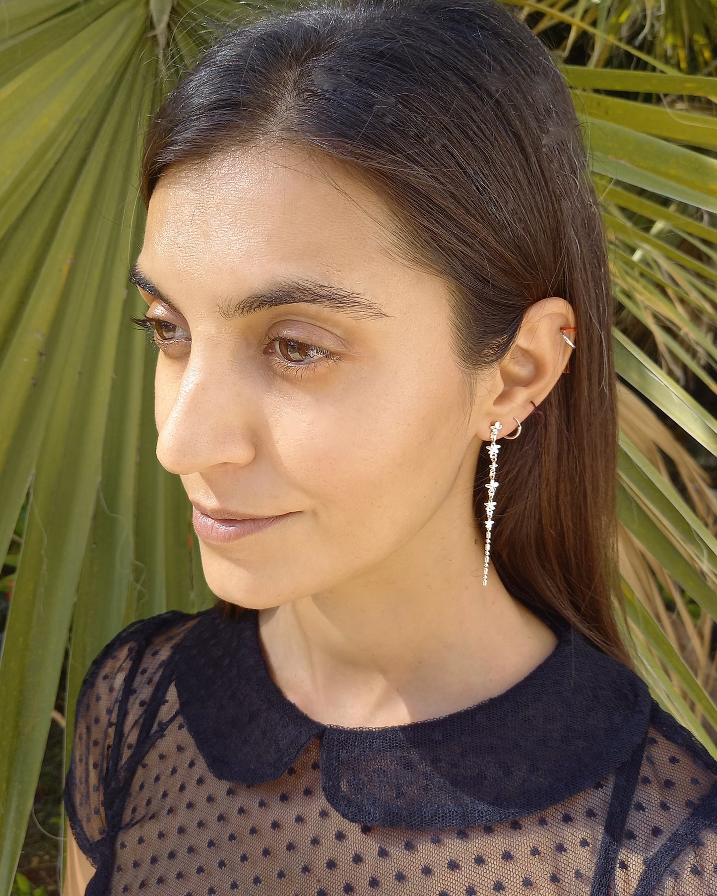 Monsoon Flowers & Rain Earrings